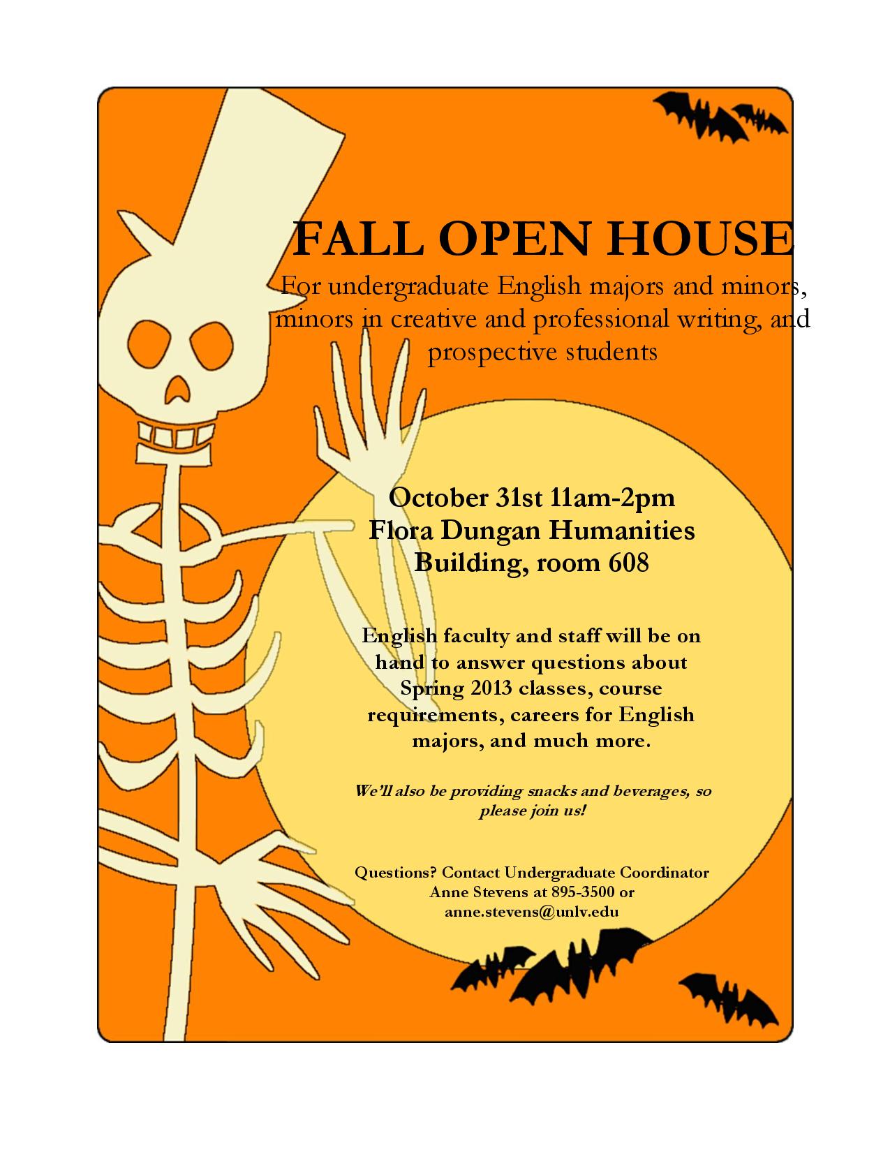 English Department open house